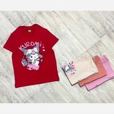 تیشرت تک دخترانه طرح کورومی