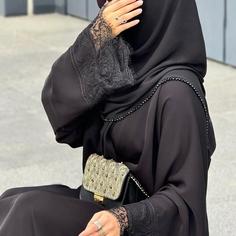 مانتو عبایی توری فری سایز 