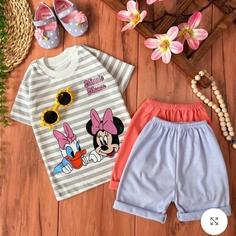 تیشرت شلوارک دخترانه سایز 5 میکی موس