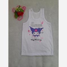 زیر پوش نخی دخترانه رکابی چاپدار 