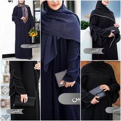 مانتو عبایی مشکی طرح کایلین ( مزون دوز ) ارسال رایگان 