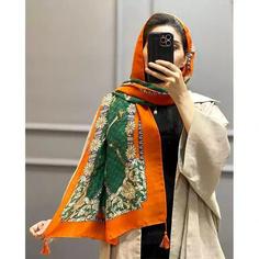 شال نخ پنبه منگوله دار کد ۰۳۰۱۱۸۲