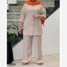 ست شومیز و شلوار شانتون ژاکارد 8490