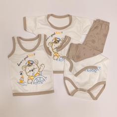 ست لباس نوزادی پسرانه تکه‌ای طرح ملوان