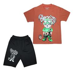 ست تی شرت و شلوارک پسرانه چیندکا مدل 1004
