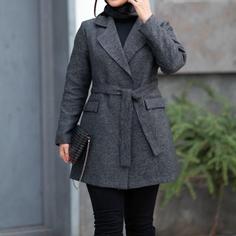 پالتو زنانه آستردار پشمی ضخیم مدل میناژ         