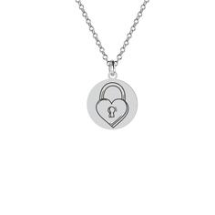 گردنبند هایکا طرح قلب و قفل مدل ha320