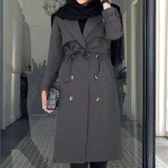 بارانی زنانه بلند ژیله دار مدل باور         