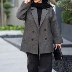 پالتو زنانه توییت پشمی آستردار مدل آیسودا         
