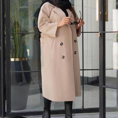 بارانی زنانه بلند آستردار کتان زارا     