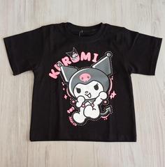 تیشرت دخترانه کرومی مشکی نخ پنبه