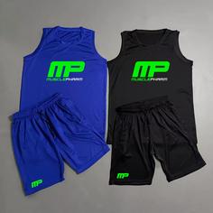 ست رکابی (تاپ) و شلوارک حلقه ای بدنسازی | ورزشی مدل MUSCLE PHARM