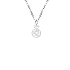 گردنبند هایکا طرح الماس و حرف Q مدل s.ha2-851