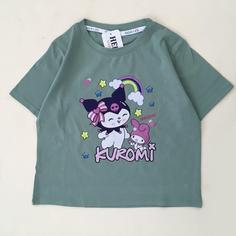 تیشرت کراپ دخترانه طرح کرومی سایز 45 تا 65