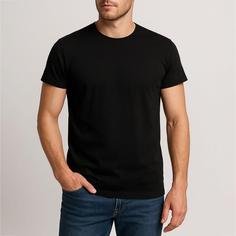 تی‌شرت آستین کوتاه مردانه برهان تن پوش مدل نخ پنبه کد 1020 رنگ مشکی