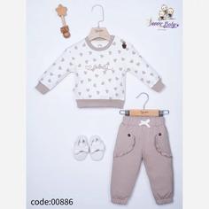 ست بلوز شلوار دخترانه تمام چاپ قلب 