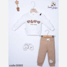 ست بلوز شلوار دخترانه شنل دوزی 4 قلب