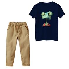 ست تی‌شرت و شلوار پسرانه مدل رنگو  رنگ سورمه ای