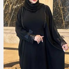 مانتو عبایی آستین پاپیون