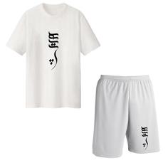 ست تی شرت آستین کوتاه و شلوارک زنانه مدل هیچ کد Da 604S رنگ سفید