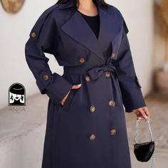 ترنج کت بارونی بلند زنانه و دخترانه جنس کتان زارا گرم بالا مدل آنا شاپینگ 