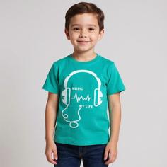 تی شرت آستین کوتاه پسرانه مدل هدفون کد M02