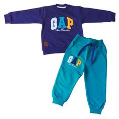 ست دورس و شلوار بچه گانه GAP پیراهن سرمه ای و شلوار سبز سایز 35و40