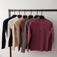 بلوز نیم زیپ فانریپ پنبه کبریتی زنانه