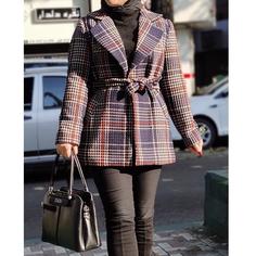 پالتو زنانه و دخترانه کت شیک مانتو پاییزه طرح چهارخانه جنس پشمی گرم کت پشمی کت پاییزه گرم کاپشن زنانه پالتو کلاسیک 