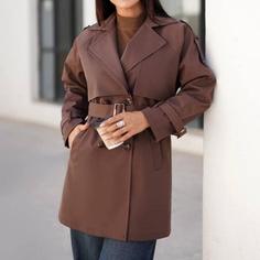 بارانی کتان دو یقه زنانه