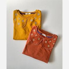 بلوز قواره دار یقه ب ب گلدوزی شده