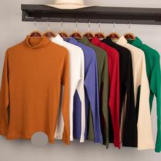 بلوز یقه اسکی زنانه کبریتی فانریپ پنبه- کد 798