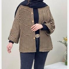شومیز مانتویی پاییزی /شکت پشمی / پالتو زنانه آستین پاکتی دارای رنگبندی و سایزبندی 