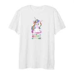 تی شرت لانگ زنانه مدل یونیکورن کد ۶ رنگ سفید