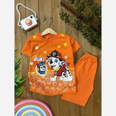 لباس بچگانه پسرانه ست تیشرت و شلوارک پسرانه طرح سگ نگهبان مناسب 2 تا 9 سال جنس نخ پنبه 