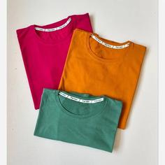 تیشرت ساده یقه گرد نخ پنبه