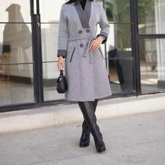 پالتو بلند زنانه فری سایز 42 تا 54 قد قابل تغییر مدل 1307 آگرین آتا شاپینگ