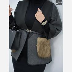پالتو فوتر جیب خز زنانه