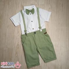 ست 4 تکه پسرانه سایز 40 تا 60 | زیتونی