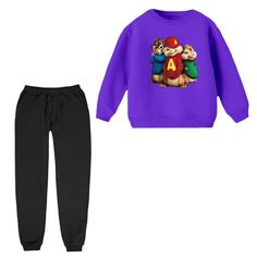 ست سویشرت و شلوار راحتی بچگانه مدل آلوین و سنجاب ها کد ۱ 