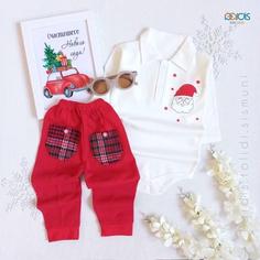 ست یلدایی بادی و شلوار پسرانه طرح بابانوئل نورونیک 