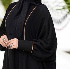 عبا زنانه جنس الیزه مانتو بلند عبایی ،  فری ، رنگ مغزی دوزی رندوم