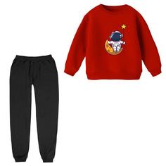 ست سویشرت و شلوار مدل فضانورد کد ۱۴ رنگ قرمز