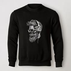 سویشرت دورس مشکی طرح Funky Hipste | استایل خیابانی | کد AR044