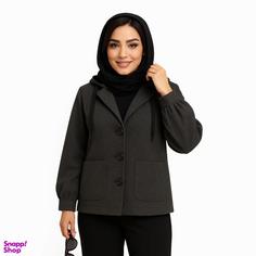 پالتو زنانه السانا مدل فرتاک کد 236971 رنگ خاکستری