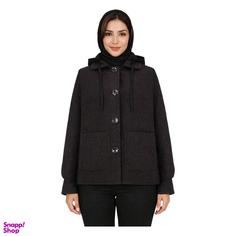 پالتو زنانه السانا مدل فرتاک کد 236901 رنگ مشکی