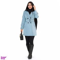 بارانی زنانه السانا مدل نیکدل کد 230376 رنگ آبی اقیانوسی