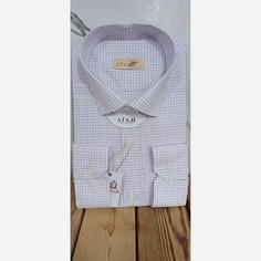 پیراهن مردانه چهارخونه ریز بنفش کد 2