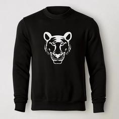 سویشرت دورس مشکی طرح ببر - Tiger| استایل اسپرت | کد B021