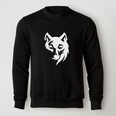 سویشرت دورس مشکی طرح گرگ - Wolf | استایل اسپرت | کد B025